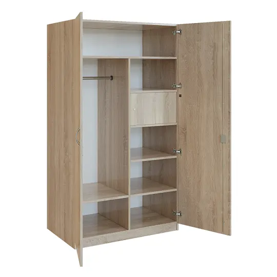 Q 26-100 skříň šatní, 2-dvéřová, 1000x600x1800mm, dub bardolino